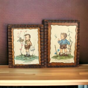 Vintage Wood Wall Plaques: Psalms & Peter, Childrens Religious Decor